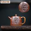 260 мл Антикварные Исинские фиолетовые глиняные чайники Ручная работа горшок Хань Дуо Сырая руда Обжиг на дровах Фарфоровая глиняная чайник с ситечком Цзыша Чайный набор