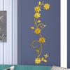 3D DIY Acrylic Mirror Effect Flower Vine Wall Stickers Mural Decal Home Decor