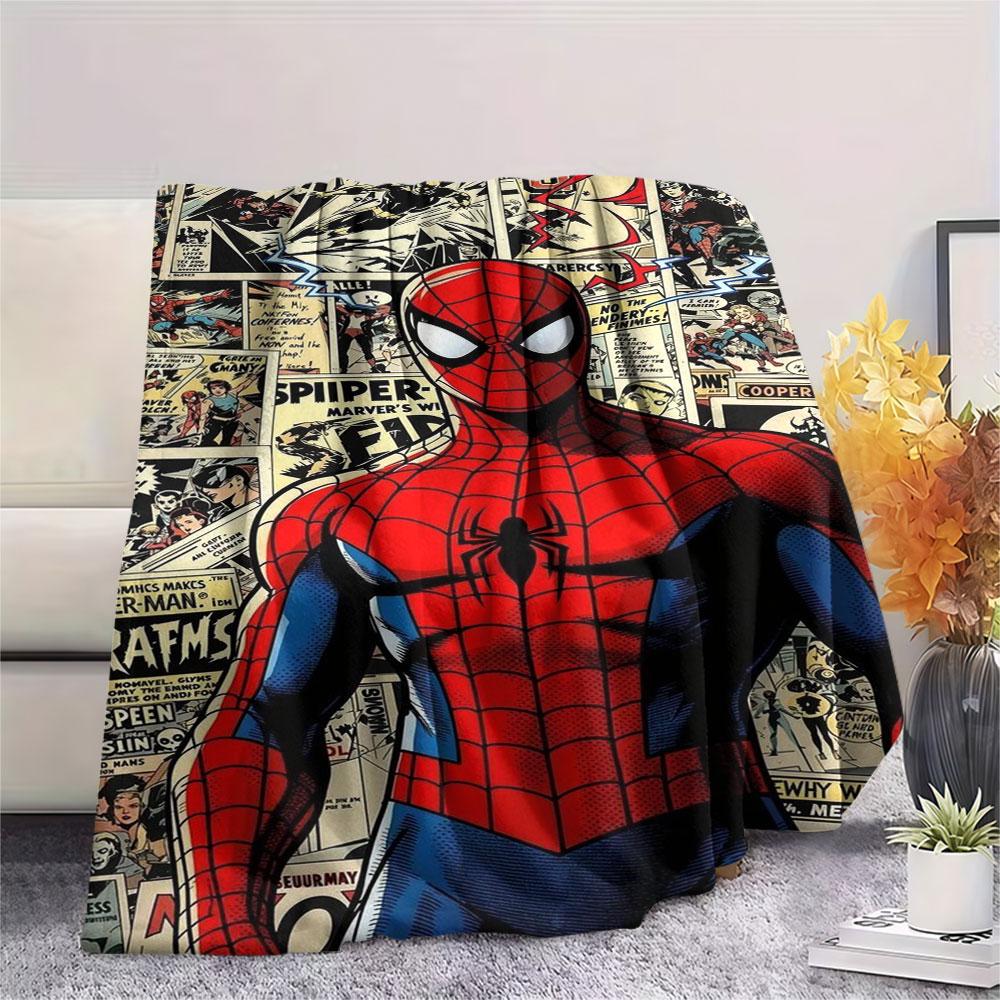 Spider-Man Patterned Comfortable Blanket. Super Soft Fleece, Soft, Comfortable, and Lightweight.Suitable as a Gift