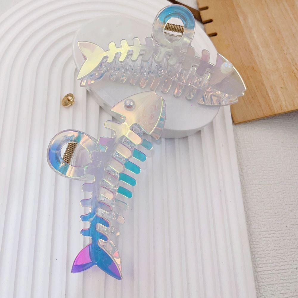 Y2k Geometry Hair Accessories Animal Korean Style Hair Claw Cute Fish Bone Hair Claw  Gift
