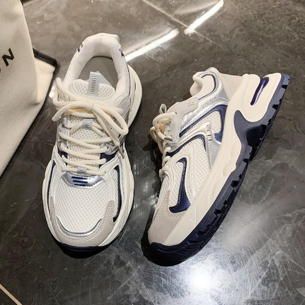 Fashion Casual Sports Shoes for Women Spring Thick Soled Lightweight Sports Shoes New Retro Dad Shoe for Womens Platform Sneakers Woman