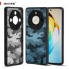 (Comes with wrist strap)IBMRS for Honor X50 Phone Case, Translucent Matte Shockproof Anti-Fingerprint Protective Cover Black Camo