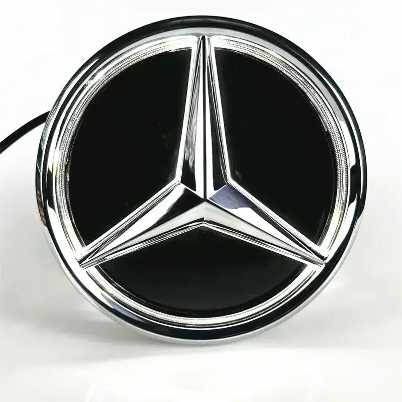 Для автомобиля Mercedes Benz Передняя решетка Логотип Свет Светодиодный значок Наклейка Светящаяся Декоративная подсветка Для Mercedes Benz A B C GLK GLE W205 W2