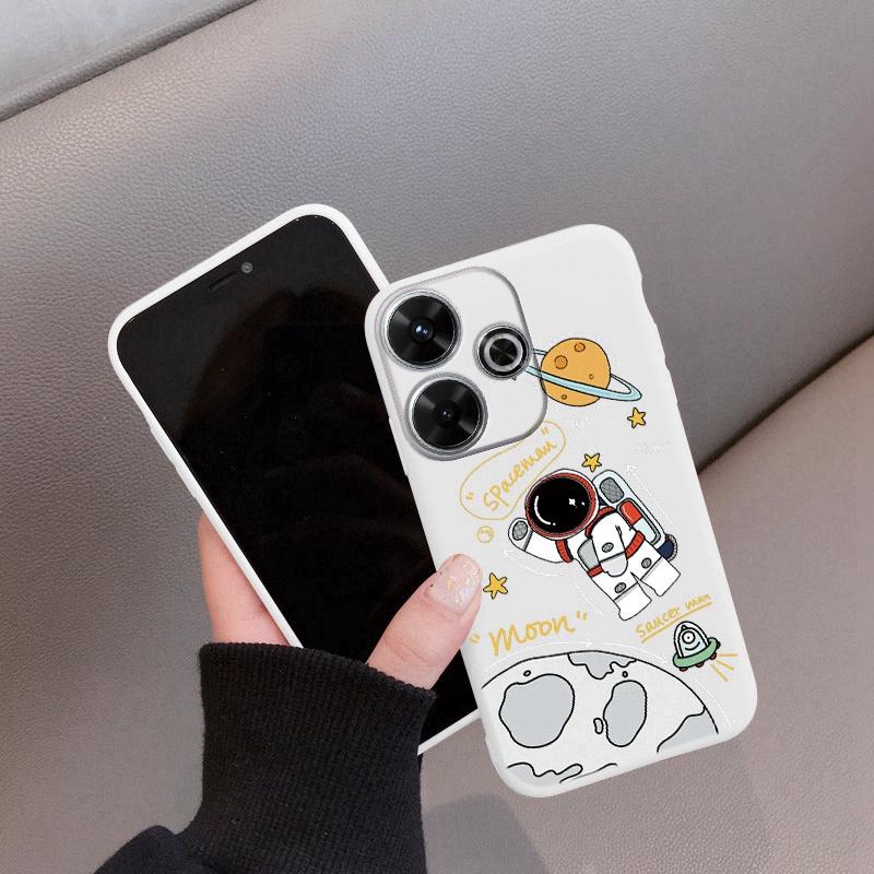 Мягкий силиконовый чехол Space Astronaut для Xiaomi Redmi Note 13 Pro 13C 14T Poco C65 Samsung A55 M35 S24 Huawei Honor 200 iPhone Realme противоударный чехол