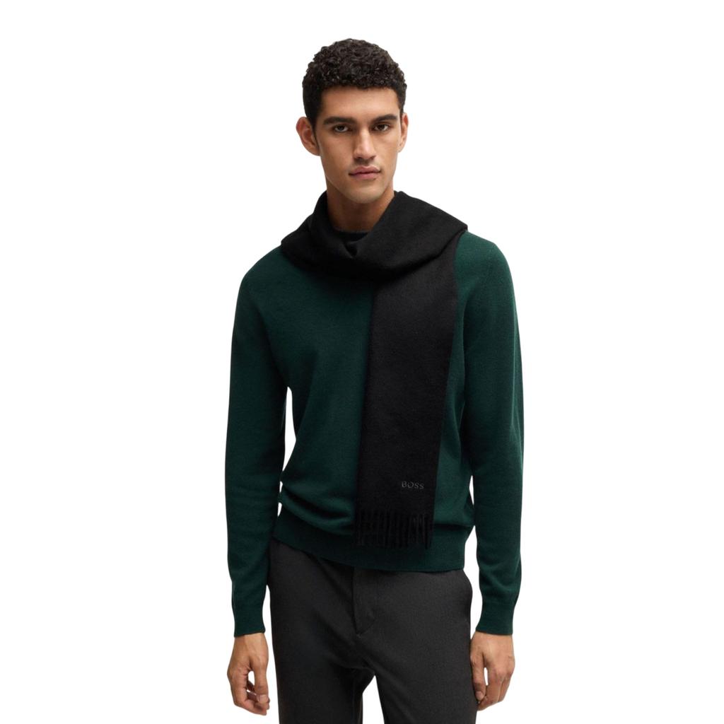 BOSS Men's Embroidered Logo Scarf