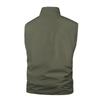 Men's Outdoor Cargo Vest Fishing Work Travel Photo Vests Zip Up Stand Collar Sleeveless Jacket With Pockets