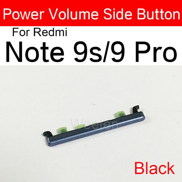 Volume Side Button For Xiaomi Redmi Note 9 5G / Note 9S / Note 9 Pro / Note 10 /Note 10 Pro Volume Button Sidekey Repair Parts