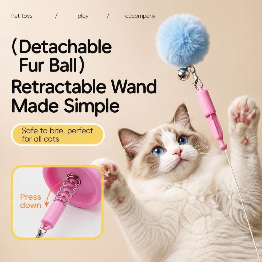 Rechargeable Electric Cat Teaser Toy Automatic Interactive Cat Toy Interactive Cat Wand Indoor Toy