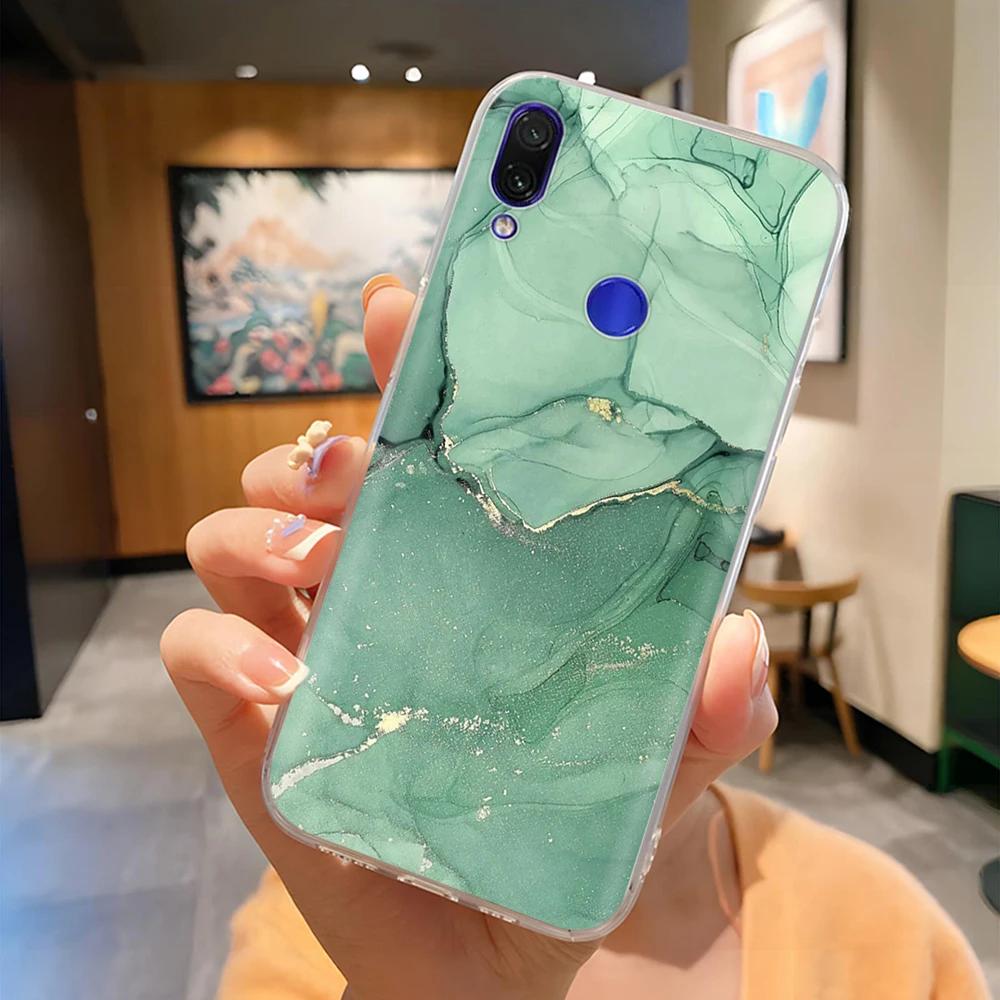 Мягкий чехол для Xiaomi Redmi Note 7 Чехол Цветы Мягкий ТПУ Силиконовый Чехлы для Телефона на Redmi Note7 Pro Защитная Задняя Крышка Fundas