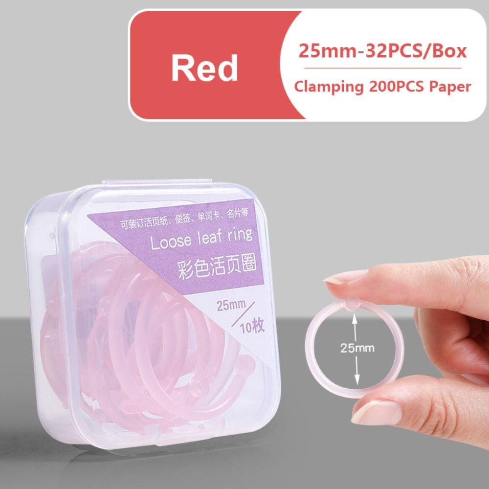 Diy 15/20/25mm Multi-Function Opening Ring Binder Loose-Leaf Ring Albums Circle Binding Book Hoops