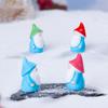 Yousheng 30Pcs Mini Christmas Hat Gnome Figurine Tiny Faceless Dwarf Resin Statue Miniature Colorful Hat Elf Ornament Fairy Garden Decoration