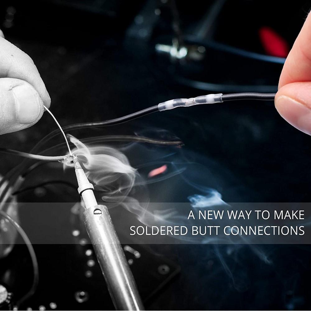 AWG26-24 100/300/500 шт., термоусадочная муфта для пайки, изолированная, водонепроницаемая, электрические разъемы для стыкового провода, комплект клемм