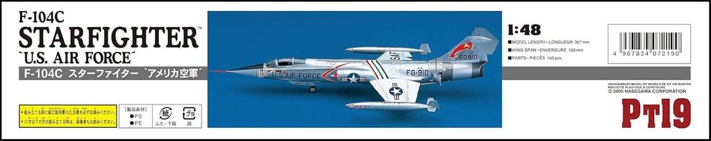 Hasegawa Масштабная пластиковая модель истребителя ВВС США Starfighter PT19 1/48 F-104C