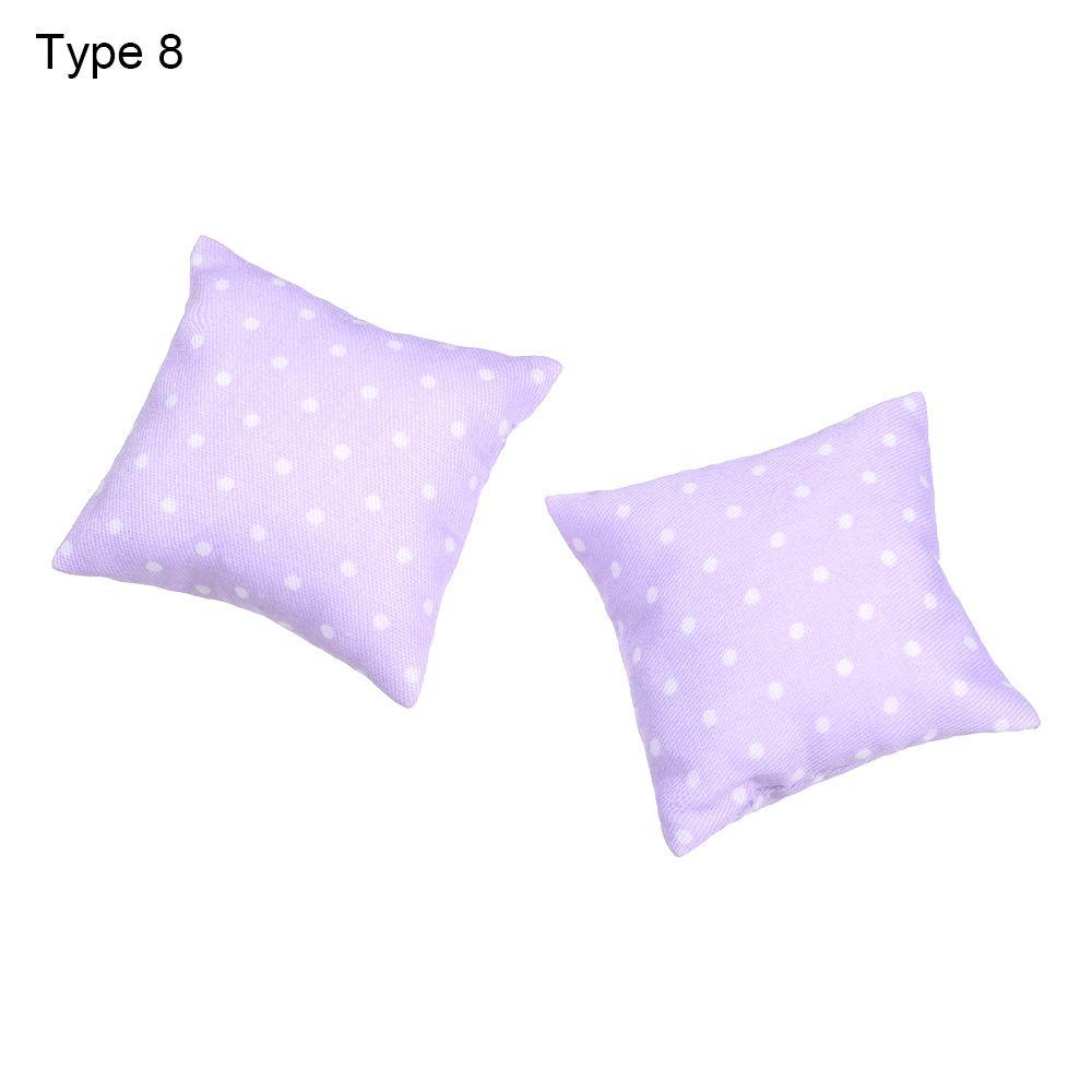 Диван Диван Игрушки Мебель Мини Кукольный домик Подушки Аксессуары для кукол Миниатюрные подушки с цветочным принтом