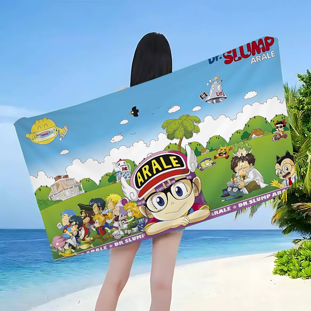 Dr Slump Аниме А-Арале Полотенце для ванны Микрофибра Мягкое Впитывающее Воздухопроницаемое Для Девочек Детей Декоративное Мультяшное Пляжное полотенце