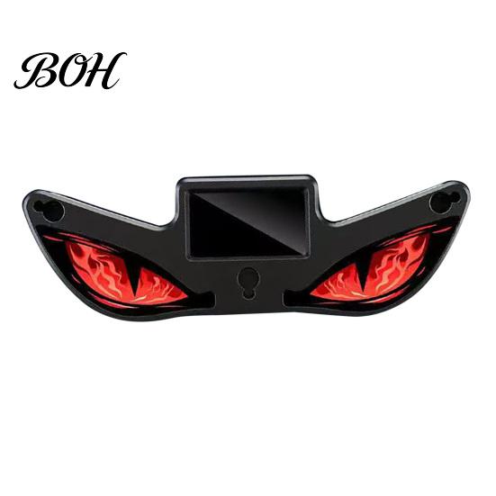 Car Enthusiast Lighting Gear Solar Devil Eyes Light for Windshield, Magnetic Installation Window Warning Sign with Three Night Driving Atmosphere Lamp