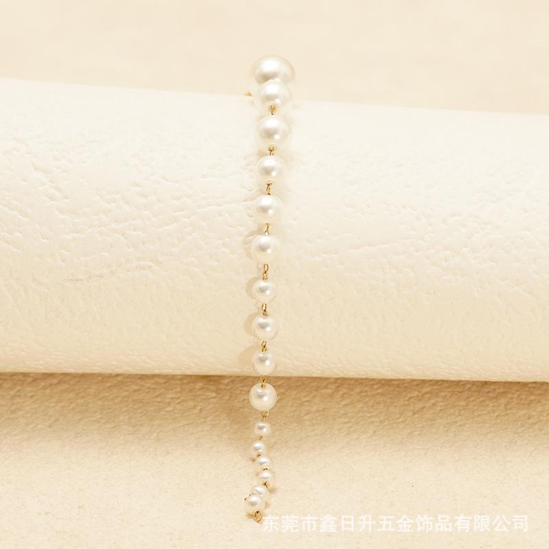 European and American style pearl necklace, creative and minimalist clavicle chain, plated18K Pearl pendant necklace