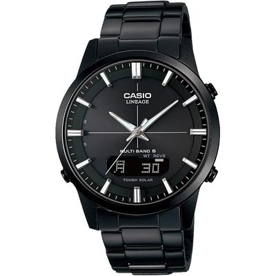 Casio Lineage Солнечные Радиоуправляемые Часы LCW-M170DB-1AJF Мужские Черная Нержавеющая Сталь Водонепроницаемость 10 Бар