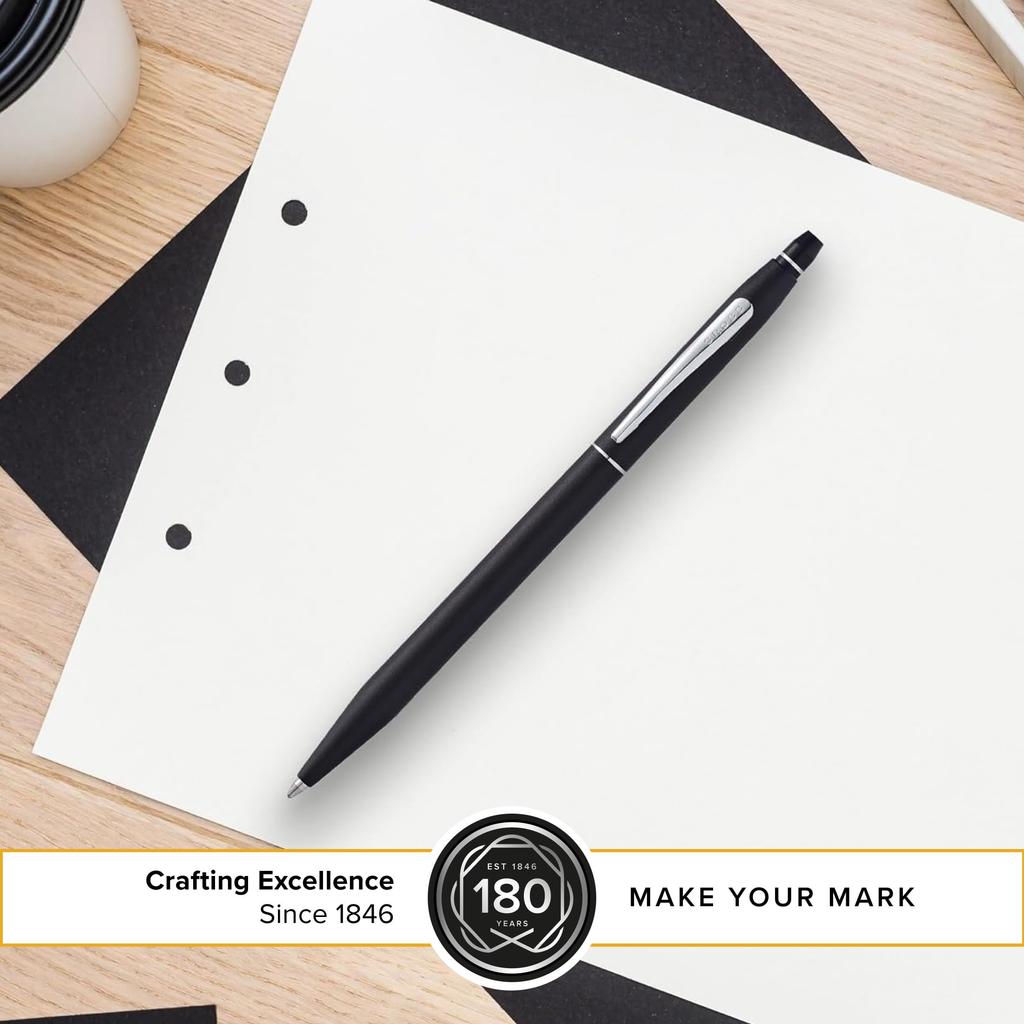 Cross Click Ballpoint Satin Genuine Product Pen, Oil-Based, AT0622-102, Black, (Imported)
