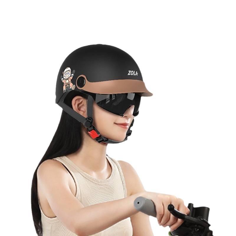 Electric Car Men and Women Hard Hat Battery Motorcycle Sunscreen Lightweight Half Helmet Ear Protectors Riding