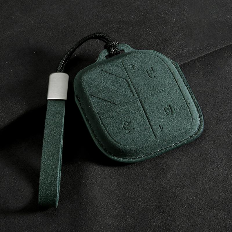 Suede Car Remote Key Case Cover Shell Holder Fob Keychain For LYNK&CO 08 2022 2023 2024 LYNK CO 08 for LYNKCO 01 02 03 05 06 09