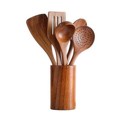 Тайский тик из натурального дерева, посуда, ложка, ковш, токарь, длинный дуршлаг для риса, шумовка для супа, кухонные ложки, совок, кухонные инструменты для повара