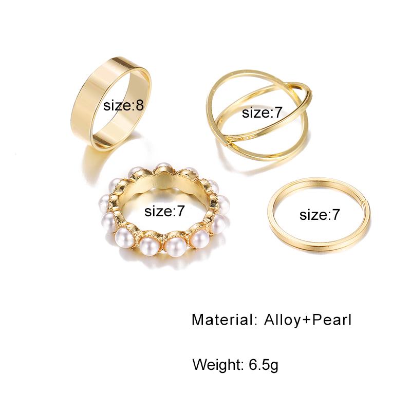 2024 Открытое кольцо Набор из 6 предметов Персонализированное кольцо Кольцо в стиле панк Мода Нейтральный тренд