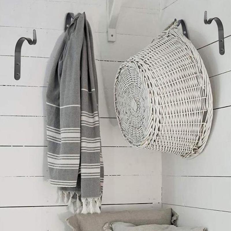 Clothes Hat Hook Bathroom Hook Flower Pot Support Iron Planter Hook Stand Balcony Decoration for Flowers Durable Flowerpot Plant Hanger Bracket