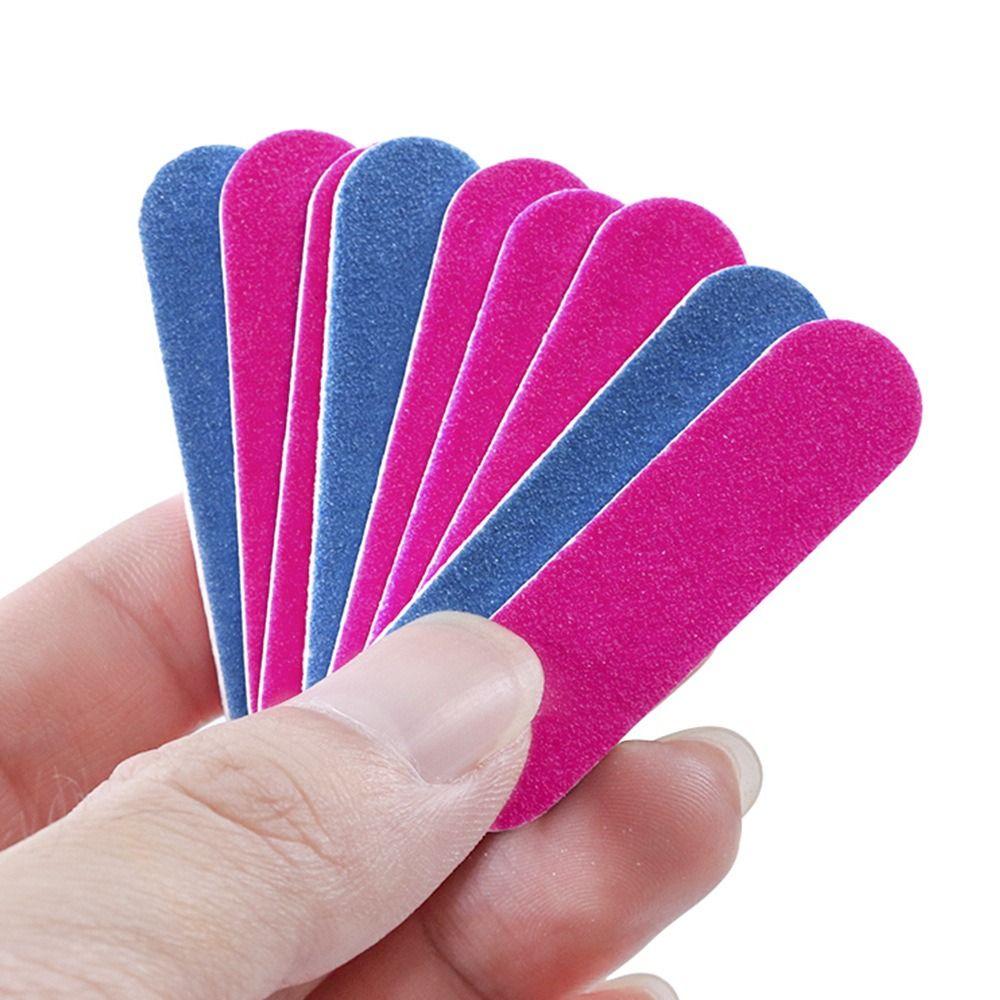 100 pcs Single-use Wood Chip Nail File Blue Veneer File Professional Disposable Nail Files  Women