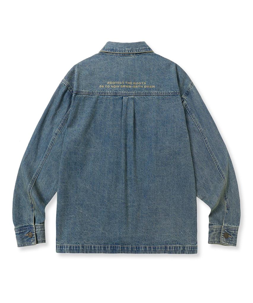 BROWNBREATH Denim Pocket Shirts - Indigo