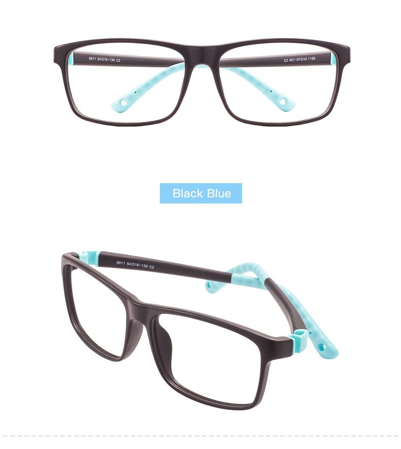Цветная TR90 прямоугольная полная оправа гибкая для мальчиков и девочек удобная и прочная оправа для очков с оптически-диетическими линзами