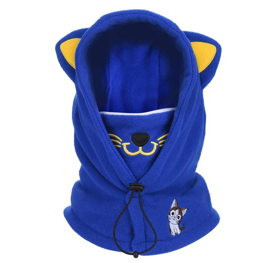 Детская зимняя теплая маска для катания, шапка-балаклава, шапка-пуловер, флисовая снежная шапка