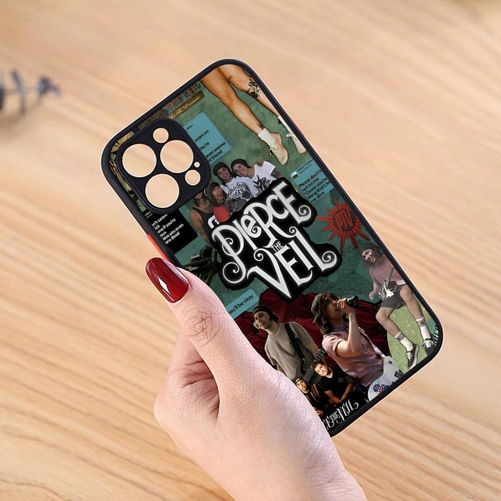 P-pierce The Veil Band Чехол для телефона Черный матовый Для IPhone 16ProMax 15 13 12 11 14 Pro Max Mini Plus SE2020 XS Max XR Чехол