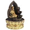 Светодиодный настольный фонтан из смолы с водным фонтаном, украшения для медитации, статуя Будды, дом