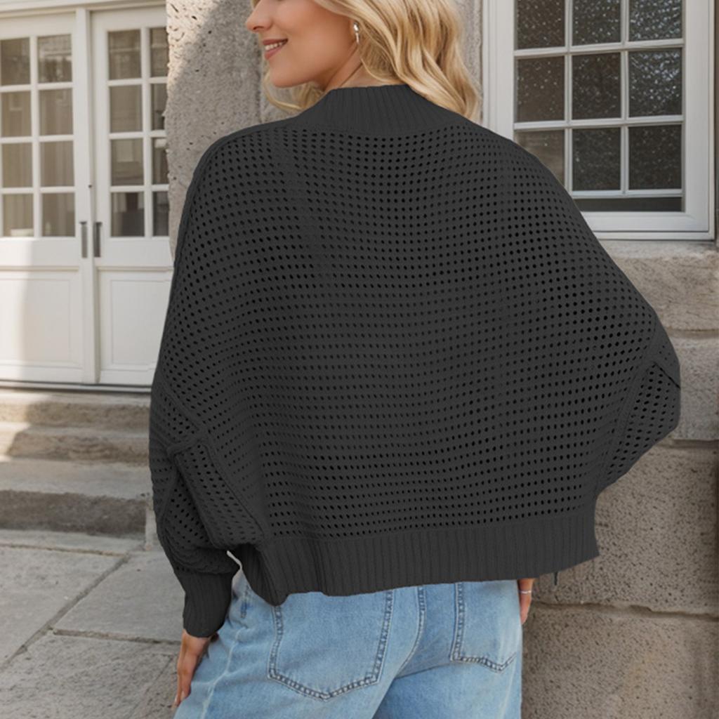 Женский модный повседневный удобный кардиган однотонного цвета