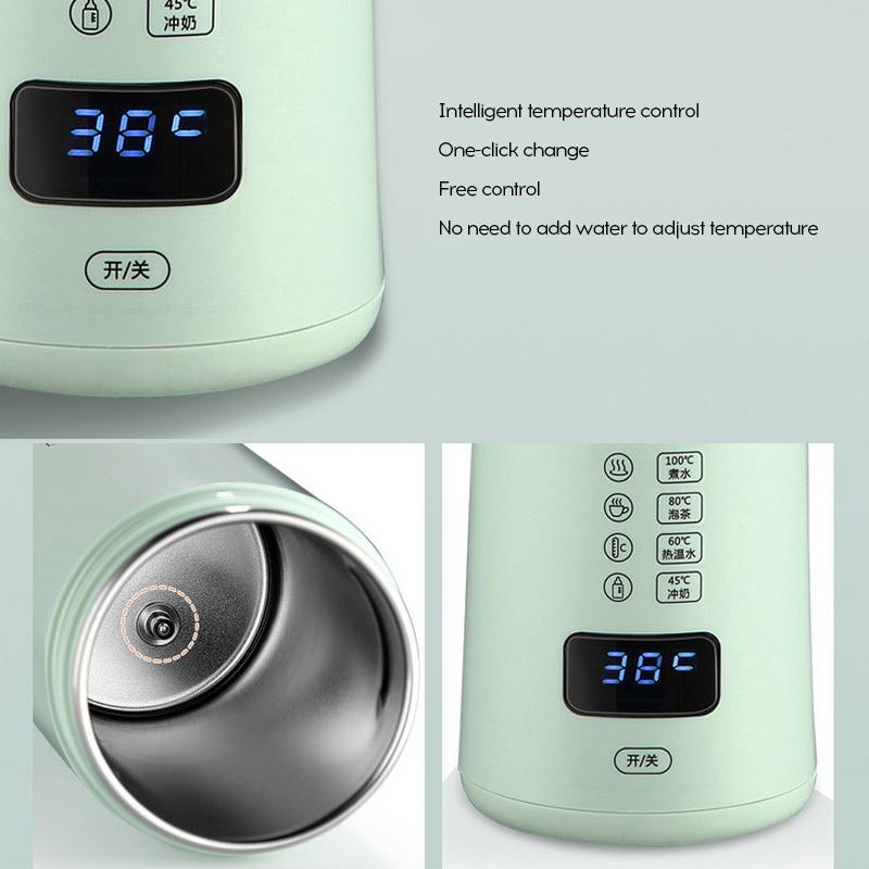 Портативные электрические чайники 400 мл, умная чашка с контролем температуры, чайник для чая, кофе, дорожный чайник, кухонная техника