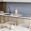 Aesthetic Vinyl Wall Tiles with a Printed Floral Pattern on a Background 10x40x20 cm