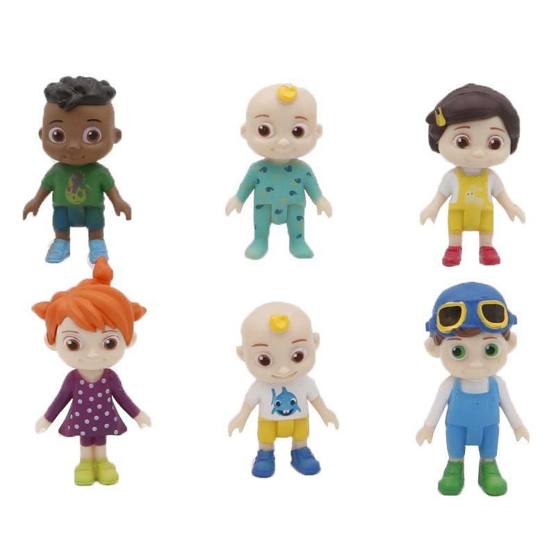 Delightful 6pcs Cocomelon Figures Jj Play Set Toy Miniatures Perfect For Kids Parties