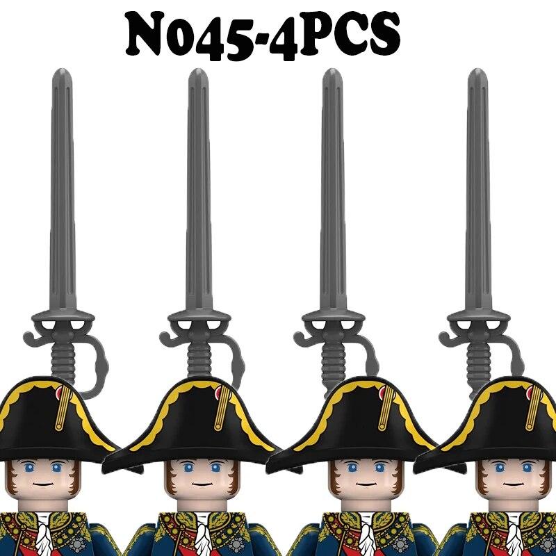 Napoleonic Wars Military Soldiers Building Blocks Medieval Army Figures Russian Ukraine Knights Infantry Weapon Bricks Kids Toys