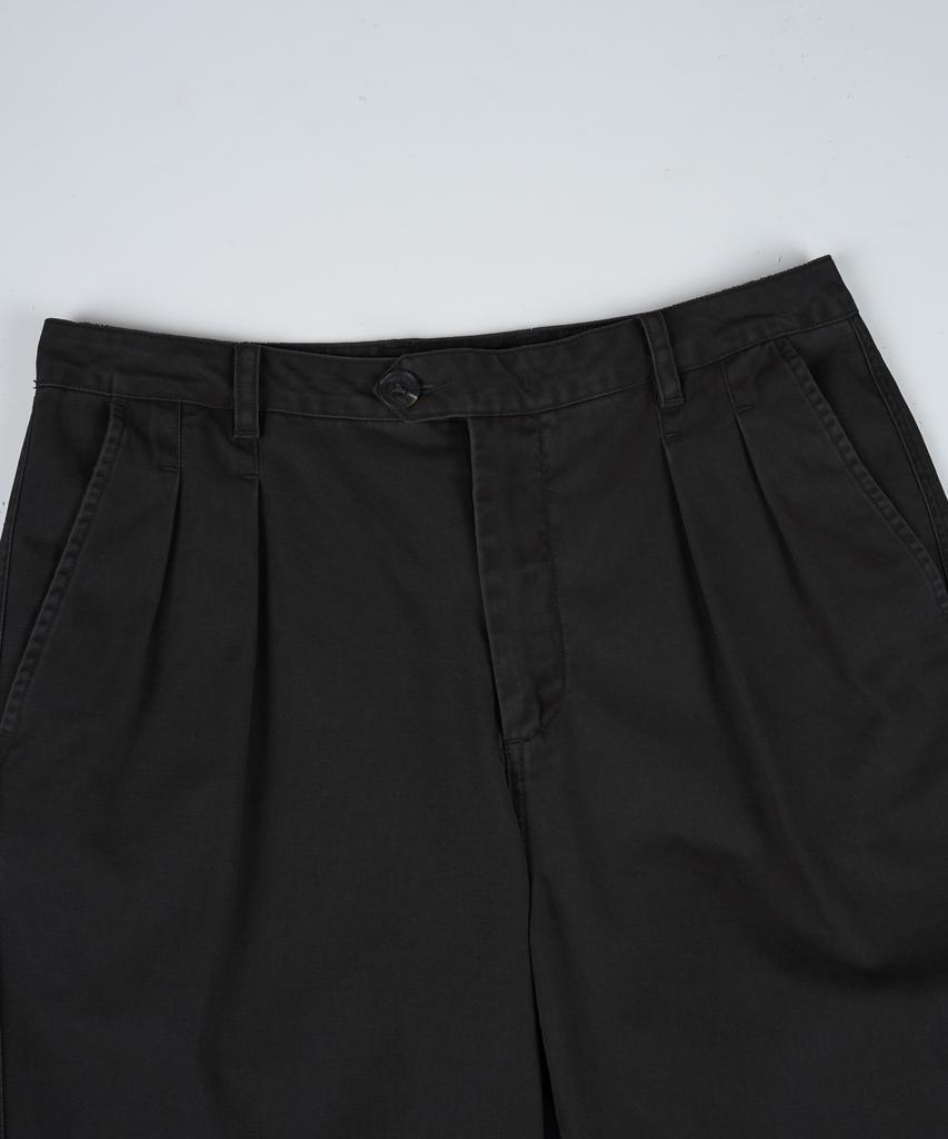 BIRBANTE Хлопковые брюки чинос с двойной складкой, garment-washed твил - Черный темно-синий