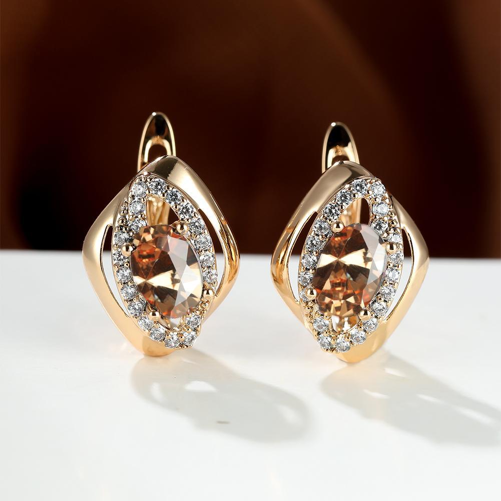 Mystic Oval Cut Rainbow Stone Marquise Design Earrings Horse Eye Love Dangle Earrings Bride Band Engagement Jewelry