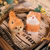 Резная деревянная фигурка мультяшного кота с дизайном сиба-ину 1 шт. Маленький декоративный элемент для украшения стола дома Отличный подарок для любителей животных