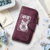 Vintage Music Print Long Wallet Casual PU Leather Multi Card Slot Daily Use Purse