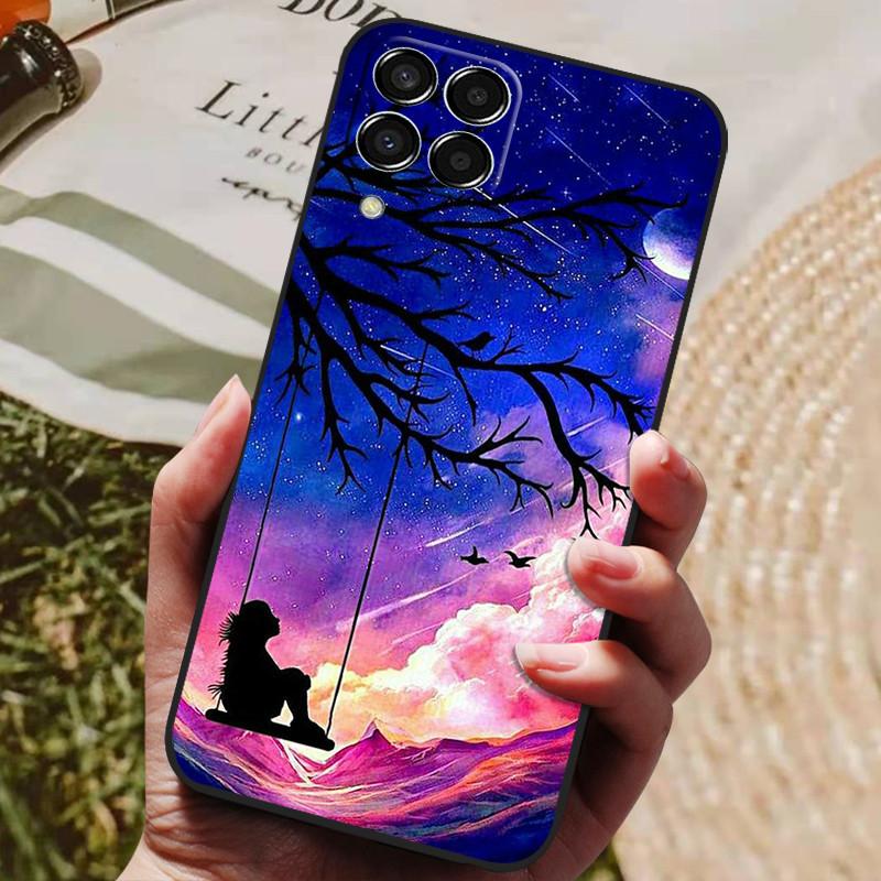 Чехол для Samsung Galaxy M33 M53 2022 Модный Силиконовый Защитный Мягкий ТПУ Задняя Крышка для Samsung M53 5G Чехол для Телефона Черный Бампер