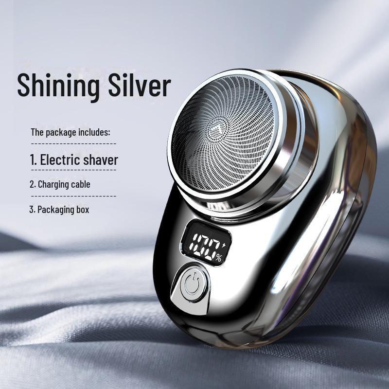 Двухголовочная аккумуляторная мужская портативная электробритва