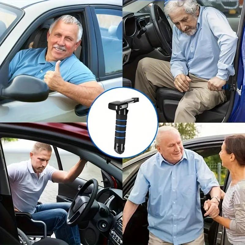 Переносная ручка для поддержки автомобиля, 5-в-1 ручка для двери автомобиля с зажимами для ремня безопасности и оконными рамами, помощь в стоянии в автомобиле для пожилых людей или инвалидов