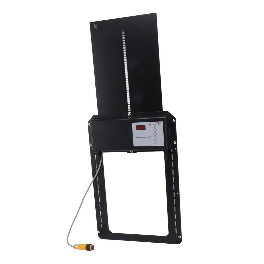 IP44 Автоматическая дверь курятника с подсветкой Инфракрасный антизажимной таймер Датчик света Пульт дистанционного управления