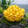 Porous Sphere Ornament Aquarium Shrimp Cave, 3D Printed Honeycomb Betta Hide, Fish Tank Accessories Hideout, Shelter for Guppy Small Landscape