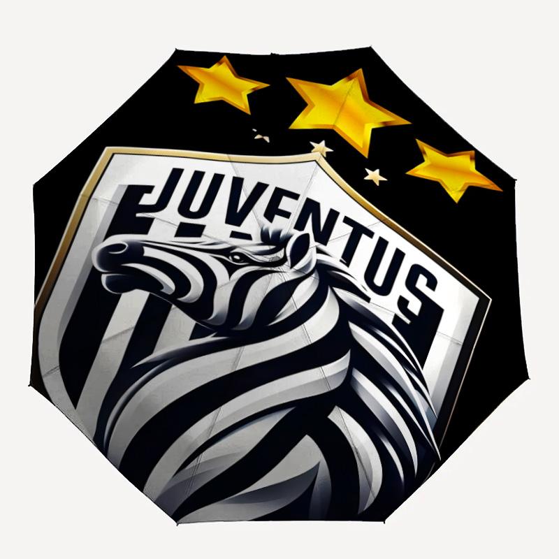 1pc Juventus Umbrella, Sun Protection, And UV Shielding. It Has Eight Sturdy Ribs for Outdoor Use And Perfect As a Holiday Gift