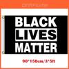 Прочный черный флаг 'Black Lives Matter' размером 3x5 футов с яркими цветами для использования на улице и в помещении